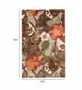 Brown Floral Wool And Viscose 5 ft x 7 ft Hand Tufted Carpet