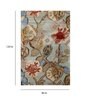 Blue Floral Wool And Viscose 8 ft x 10 ft Hand Tufted Carpet