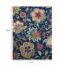 Blue Wool Floral 5 x 8 Feet Hand Tufted Carpet