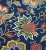 Blue Wool Floral 5 x 8 Feet Hand Tufted Carpet