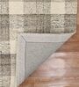 Beige Wool Geometrical 5 ft x 8 ft Hand Tufted Carpet
