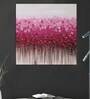 Floral Pink Synthetic Wood Framed Oil Painting