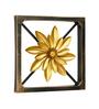 Floral Plaque Gold Polypropylene Wall Art