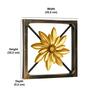 Floral Plaque Gold Polypropylene Wall Art