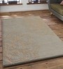 Grey Floral Polyester 5 ft x 7 ft Hand Tufted Carpet