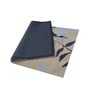 Blue Floral Polyester 5 ft x 7 ft Hand Tufted Carpet