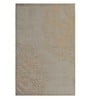 Grey Floral Polyester 5 ft x 7 ft Hand Tufted Carpet