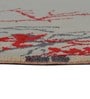 Grey Floral Polyester 5 ft x 7 ft Hand Tufted Carpet