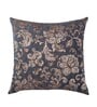 Grey Floral Polyester 16 x 16 Inches Cushion Covers (Set of 5)