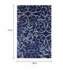 Blue Polyester Floral 4 x 6 Feet Hand Tufted Carpet