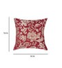 Maroon Floral Polyester 16 x 16 Inches Cushion Covers (Set of 5)