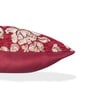 Maroon Floral Polyester 16 x 16 Inches Cushion Covers (Set of 5)