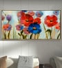 Floral Poppies Watercolour Canvas Art Print