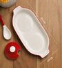Red Floral Print Ceramic Barni Set 250ML Kitchen Storage Jars with Tray & Spoon