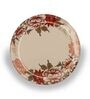 Floral Print 7 Inch White Melamine (Set of 6) Quarter Plate,