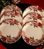 Floral Print 7 Inch White Melamine (Set of 6) Quarter Plate,