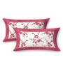 Pink Floral 144 TC Cotton King Size  King Size Bedsheet With 2 Pillow Cover