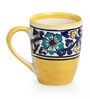 Floral Printed 240ml Multicolour Ceramic (Set of 4) Coffee Mugs