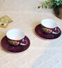 Summer Haze  200ml Purple ceramic (Set of 2) Tea Cup & Saucer Set