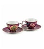 Summer Haze  200ml Purple ceramic (Set of 2) Tea Cup & Saucer Set