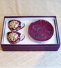 Summer Haze  200ml Purple ceramic (Set of 2) Tea Cup & Saucer Set