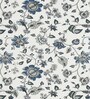Blue Floral 144 TC Cotton King Size  King Size Bedsheet With 2 Pillow Cover
