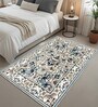 Floral Printed Polyester 3 X 5 Feet Machine Made Carpet