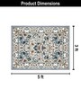 Floral Printed Polyester 3 X 5 Feet Machine Made Carpet
