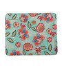 Floral Printed with Green Background Rectangle Mousepad