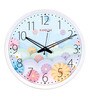 White Plastic Floral Modern Wall Clock
