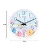 White Plastic Floral Modern Wall Clock