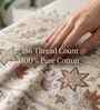 Floral Red Spring Glory Cotton186 TC Single Bedsheet With 1 Pillow Cover