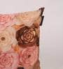 Pink Floral Satin 16 x 16 Inch Cushion Cover