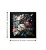 Floral Serenity Glass Finish Square Wall Art