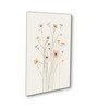 Floral Set of 4 Canvas Wall Painting Black Frame