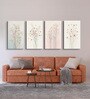 Floral Set of 4 Canvas Wall Painting Stretch Canvas Frame