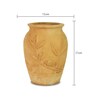 Brown Floral Symphony Clay Planter