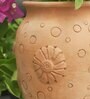 Brown Floral Symphony Clay Planter