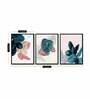 Flower Multicolour Canvas Framed Floral Art Print Set of 3