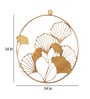 Gold Floral Three Rings Metal Wall Decor