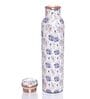 Floral White  Copper Water Bottle