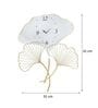 White Floral Metal Wall Clock