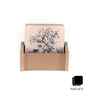Floral Wooden Coaster Set of 6 with Stand
