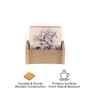 Floral Wooden Coaster Set of 6 with Stand