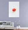 Militaryie Designs Red Wood Framed Floral Art Print