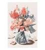 Floral Althea Red Wood Framed Floral Art Print