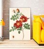 Floral Agnes Red Wood Framed Floral Art Print