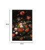 Artistes Red Wood Framed Floral Art Print