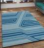 Blue Wool Abstract 5 x 8 Feet Hand Tufted Carpet