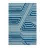 Blue Wool Abstract 5 x 8 Feet Hand Tufted Carpet